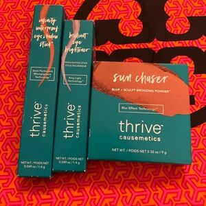 Thrive Causemetics Teal and Orange Makeup Collection